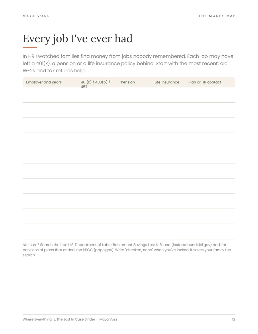 Page preview: Every job I've ever had