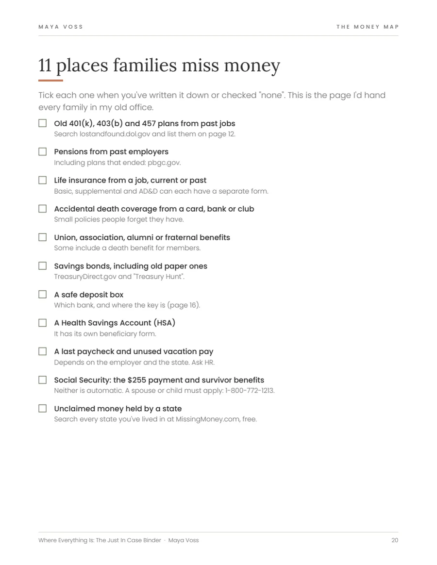 Page preview: 11 places families miss money